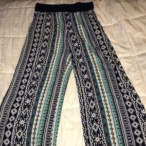 Lace top flowy pants